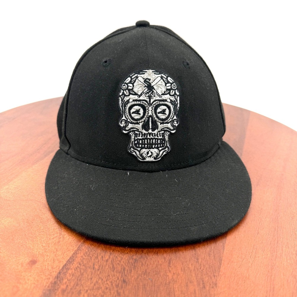 New Era 59FIFTY Chicago White Sox MLB Hat Black Sugar Skull Fitted Size 7